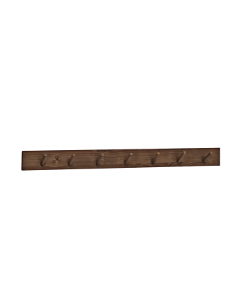 Colgador de pared de madera maciza en tono nogal de 61x5cm