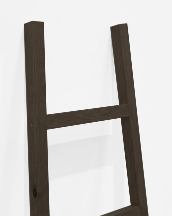 Escalera de madera maciza en tono negro de 150x50cm