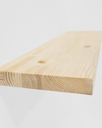 Pack 3 estanterías de madera maciza flotante acabado natural varias medidas