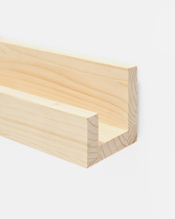 Pack 2 estantes de madera maciza flotante tono natural varias medidas