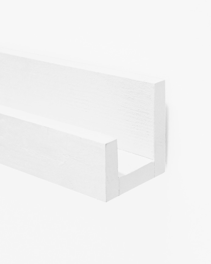 Pack 2 estantes de madera maciza flotante tono blanco varias medidas