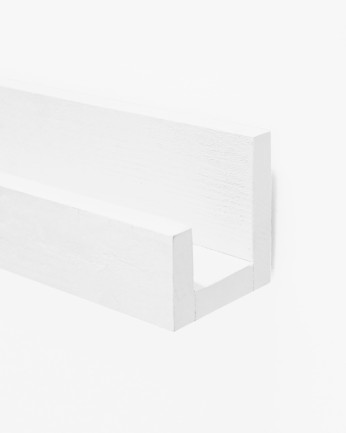 Pack 4 estantes de madera maciza flotante tono blanco varias medidas
