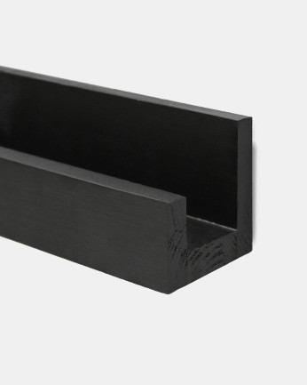 Pack 4 estantes de madera maciza flotante tono negro varias medidas