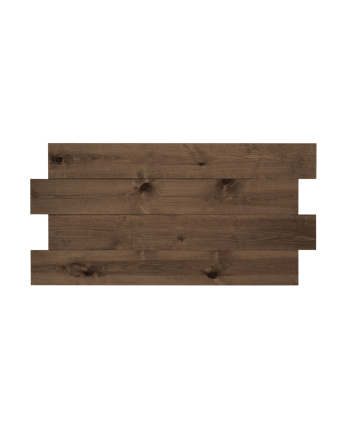 Cabecero de madera maciza asimétrico tono nogal varias medidas