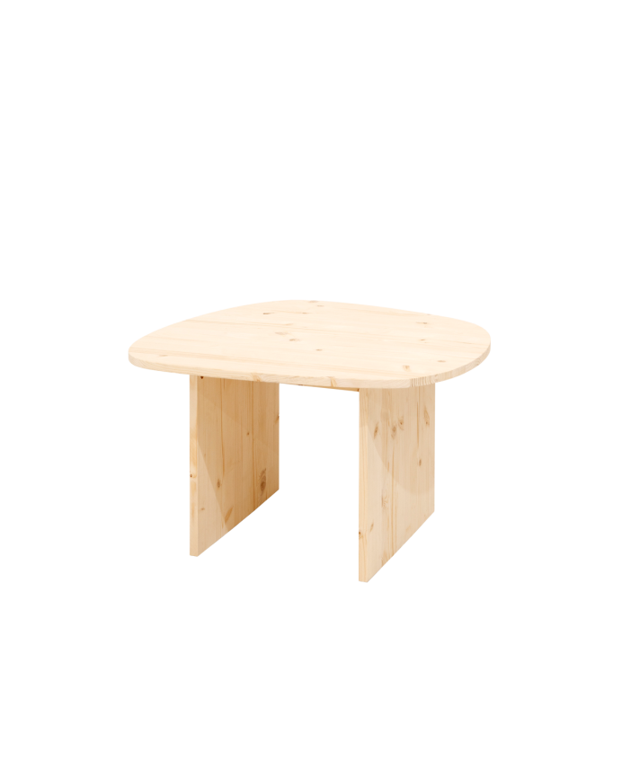 Mesa de centro de madera maciza en tono natural de varias medidas