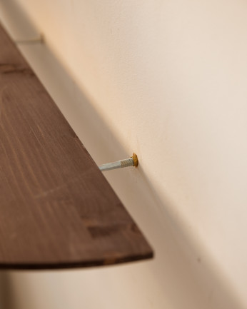 Consola recibidor de madera maciza en tono nogal 100cm