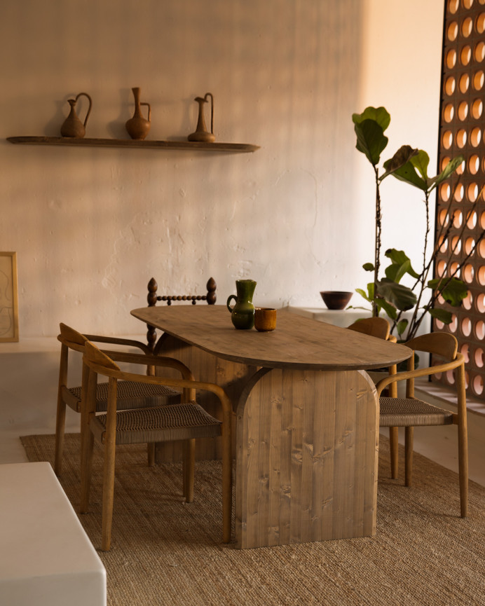 Woodroom Estantería de Pared de Roble Macizo Barnizado (Ancho x Alto x  Profundo, 34 x 94 x 20 cm), Incluye estantes de Cristal : : Hogar  y cocina