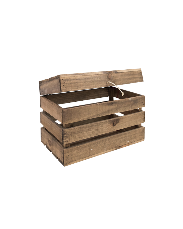 Baúl de madera natural