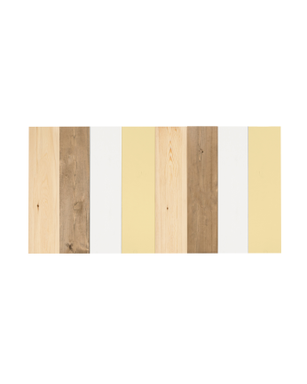 Cabecero de madera maciza combinado en diferentes tonos y de varias medidas