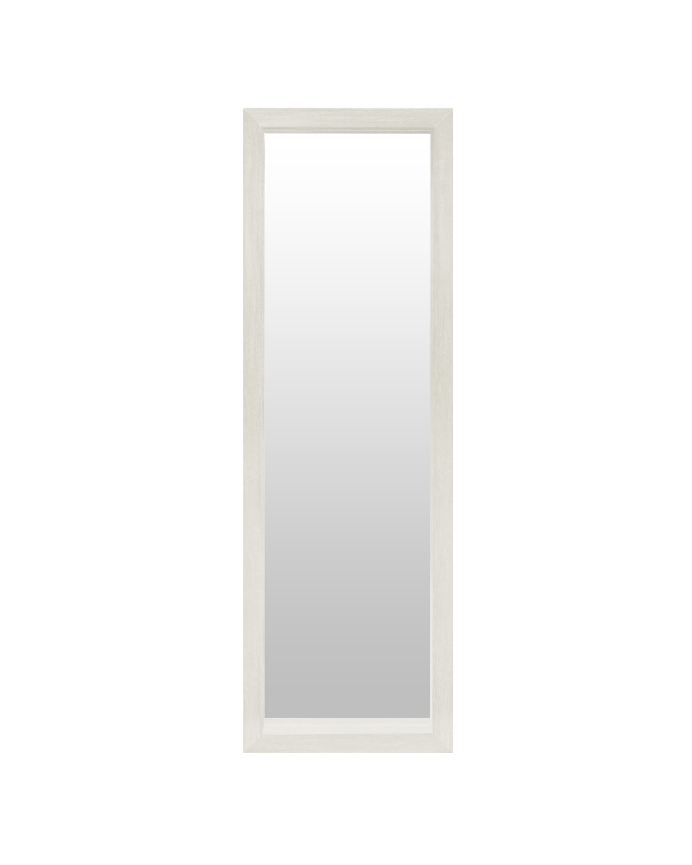 Espejo de pared rectangular elaborado con madera color blanco en varias medidas