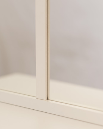 Espejo de madera color blanco de 90x60cm
