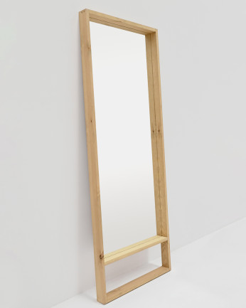 Espejo de madera maciza tono olivo de varias medidas
