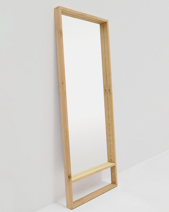Espejo de madera maciza tono olivo de varias medidas