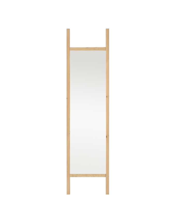 Espejo de madera maciza tono olivo de 45x180cm