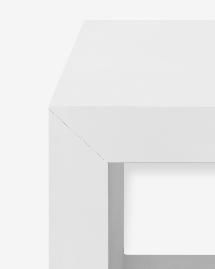 Mueble de TV de madera maciza en tono blanco de varias medidas