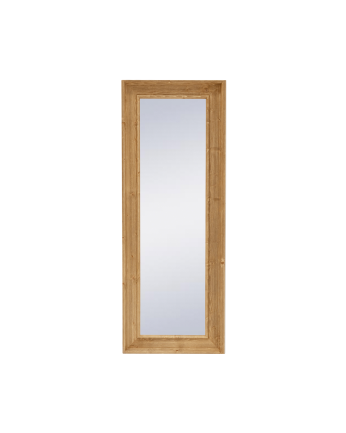 Espejo de madera maciza en forma rectangular acabado en roble oscuro en varias medias.