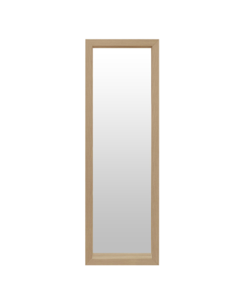 Espejo de pared rectangular elaborado con madera acabado olivo en varias medidas.