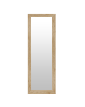Espejo de pared rectangular elaborado con madera acabado olivo en varias medidas.