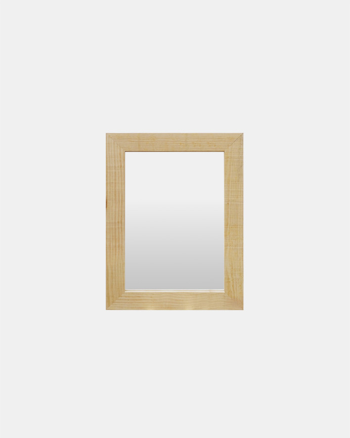 Espejo de madera maciza tono natural de varias medidas