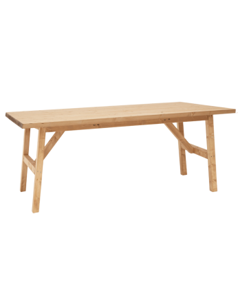 Mesa de comedor de madera maciza en tono roble medio de varias medidas