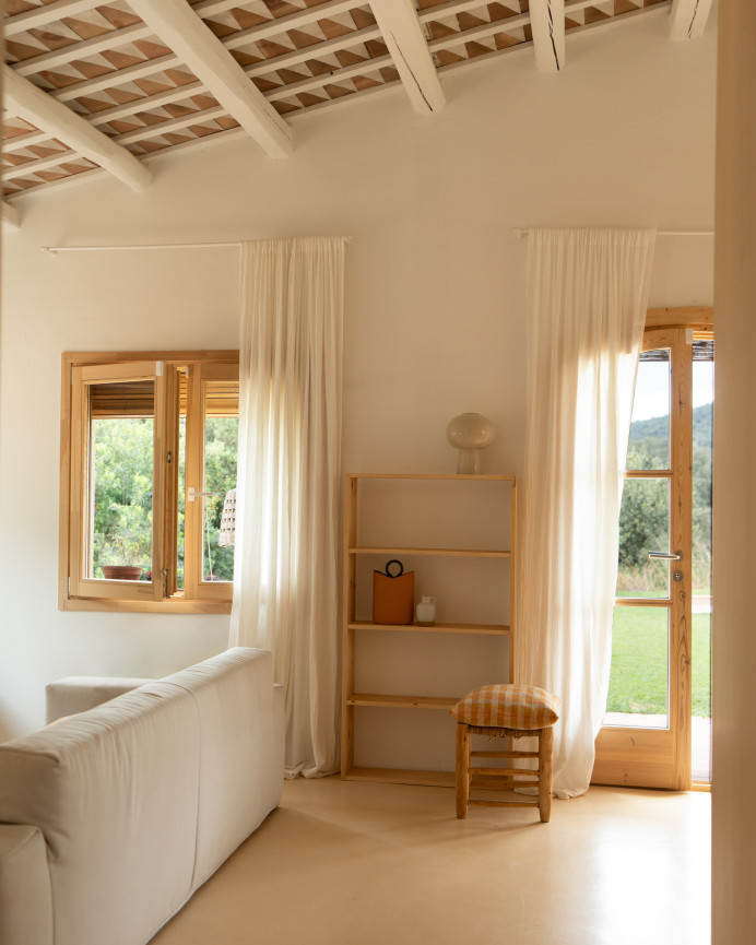 Mueble recibidor de pared de madera maciza de pino natural Ibiza -   España