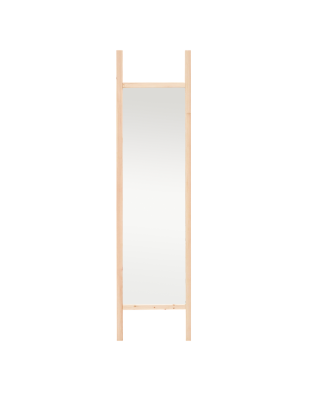 Espejo de madera maciza tono natural de 45x180cm