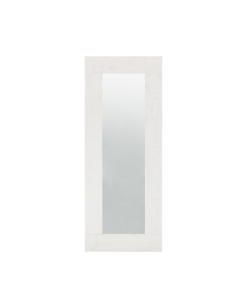 Espejo de madera maciza tono blanco de 165x65cm