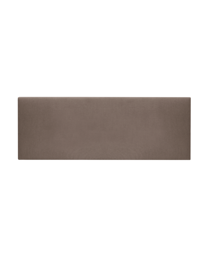 Cabecero tapizado de poliester liso en color marrón de varias medidas
