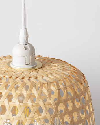 Lámpara de techo de fibras naturales de ratán de 31x182cm