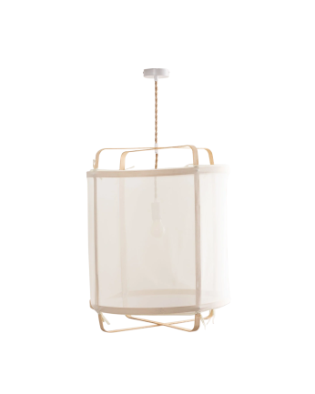 Lámpara de techo de chifflon y bambú de Ø35 cm - Ø55 cm