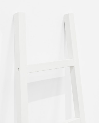 Escalera de madera maciza en tono blanco de 150x50cm