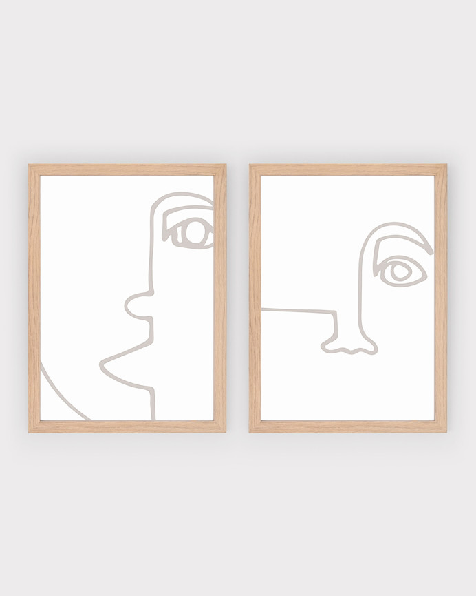 Pack de 2 láminas Faces
