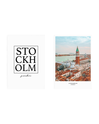 Pack de 2 láminas Stockholm