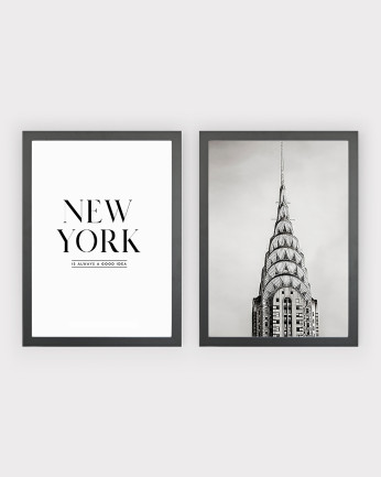 Pack de 2 láminas New York