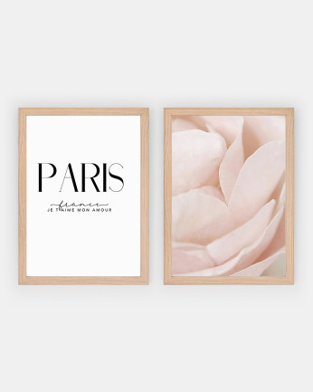 Pack de 2 láminas Paris Mon amour