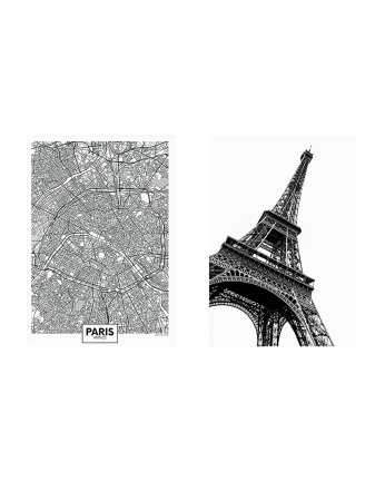 Pack de 2 láminas Eiffel Paris