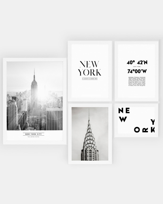 Pack de 5 láminas New York City