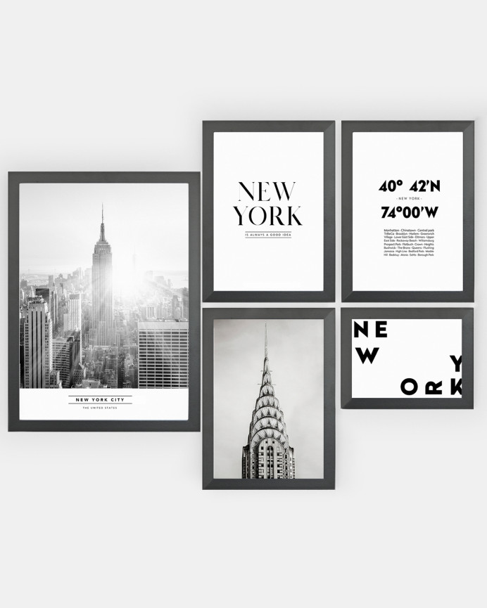 Pack de 5 láminas New York City