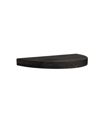 Mesita de noche de madera maciza flotante en tono negro de 3,2x40cm