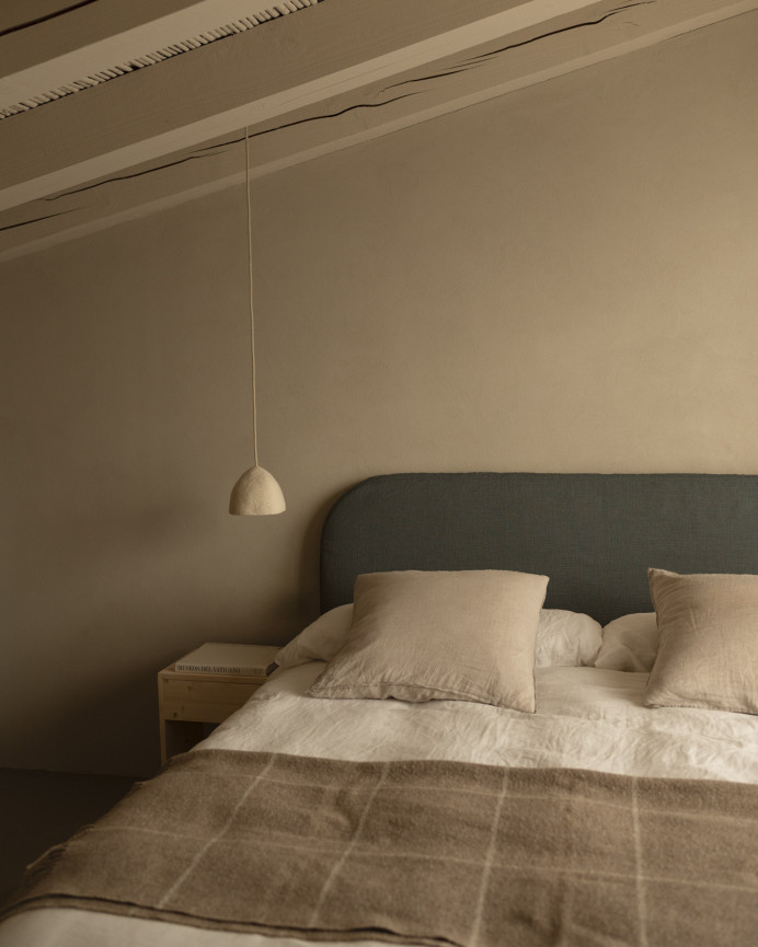 Cabecero desenfundable para cama de 140cm, funda de lino 100% .
