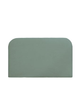 Cabecero tapizado desenfundable de pana verde azulado de varias medidas