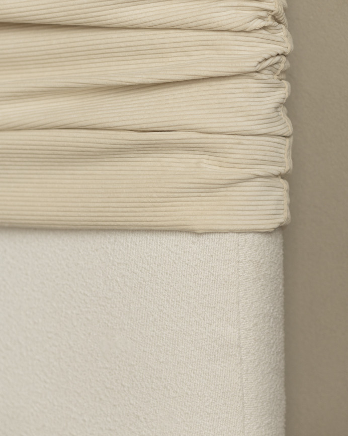 Cabecero tapizado desenfundable de pana beige de varias medidas