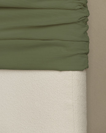 Cabecero tapizado desenfundable de pana verde de varias medidas