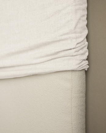 Cabecero tapizado desenfundable de lino blanco de varias medidas