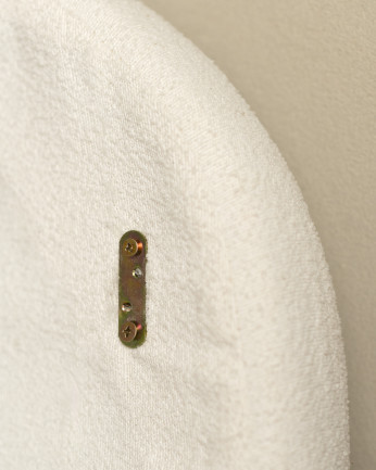 Cabecero tapizado desenfundable de lino teja de varias medidas