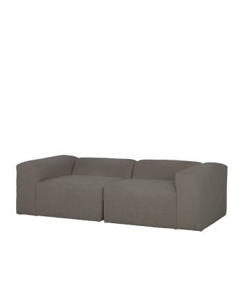 Sofá de 2 módulos de bouclé color gris oscuro 240x110cm