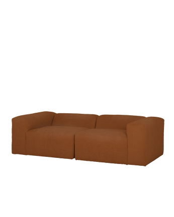 Sofá de 2 módulos de bouclé color cobre 240x110cm