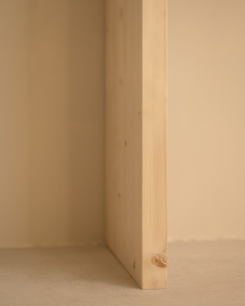 Consola de madera maciza en tono natural de 120x80cm