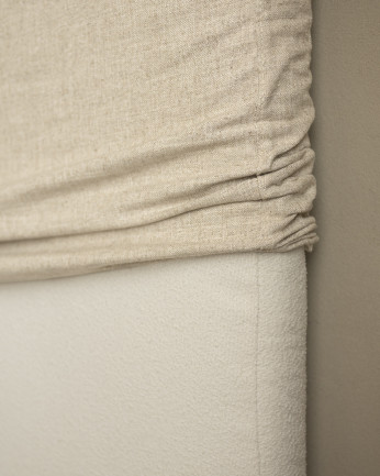 Cabecero tapizado desenfundable de lino beige de varias medidas