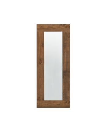Espejo de madera maciza tono roble oscuro de 165x65cm
